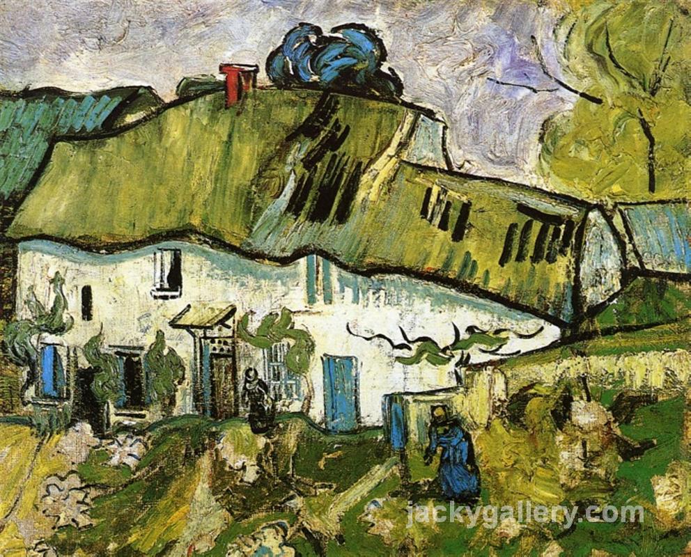 Farmhouse with Two Figures, Van Gogh painting